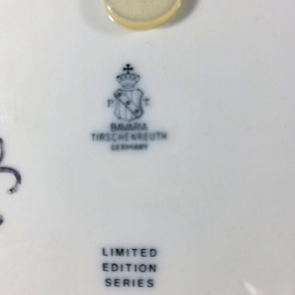 Christmas Plate 1970 German Limited Edition Blue White Porcelain Vtg holiday - Picture 3 of 4